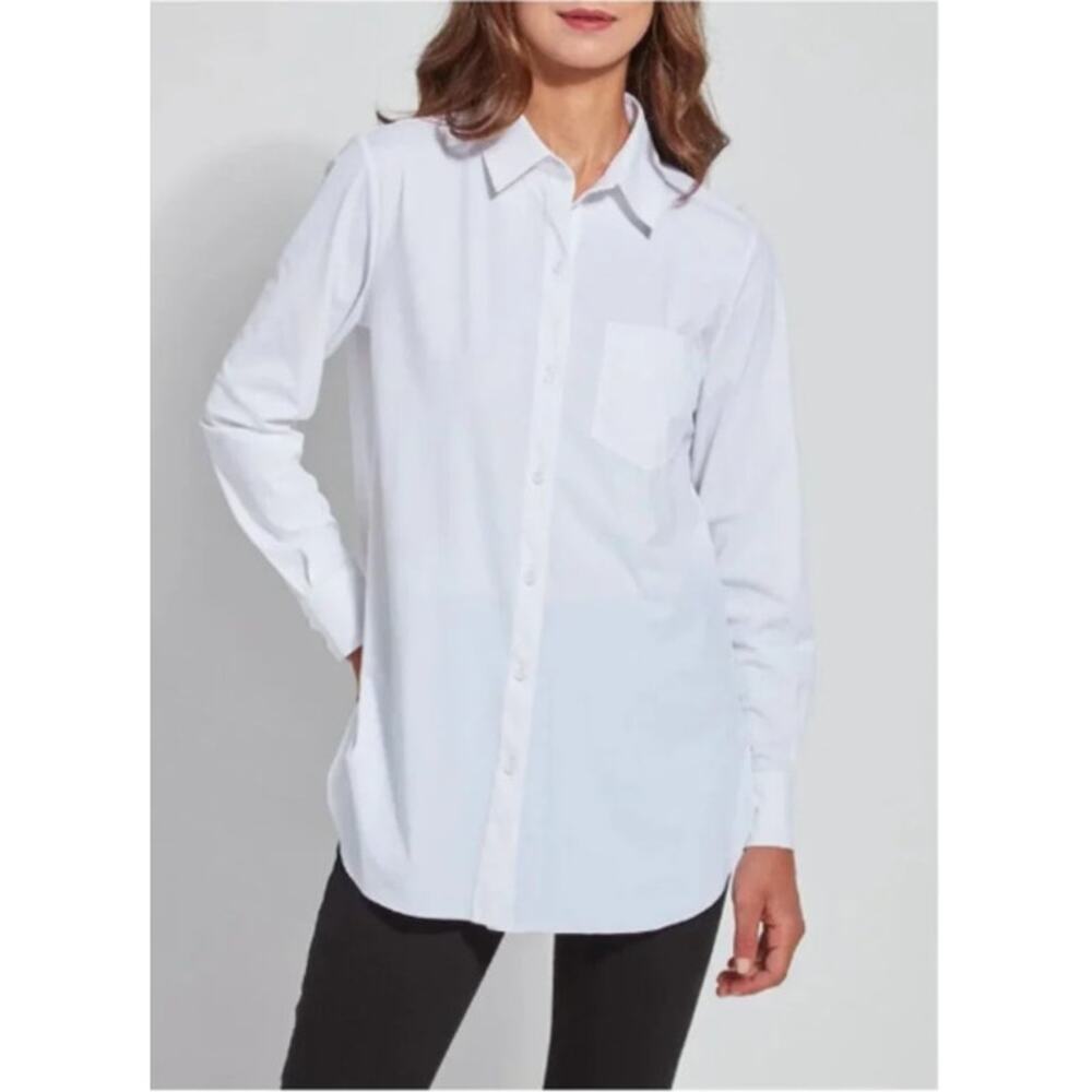 NEW! LYSSE 'Schiffer' Button Down in WHITE (M)